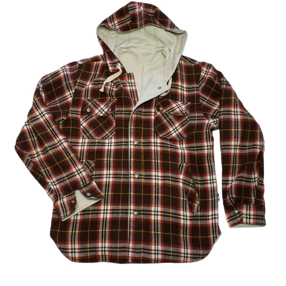Vintage 80's Womens Reversible Jacket M Plaid Snap